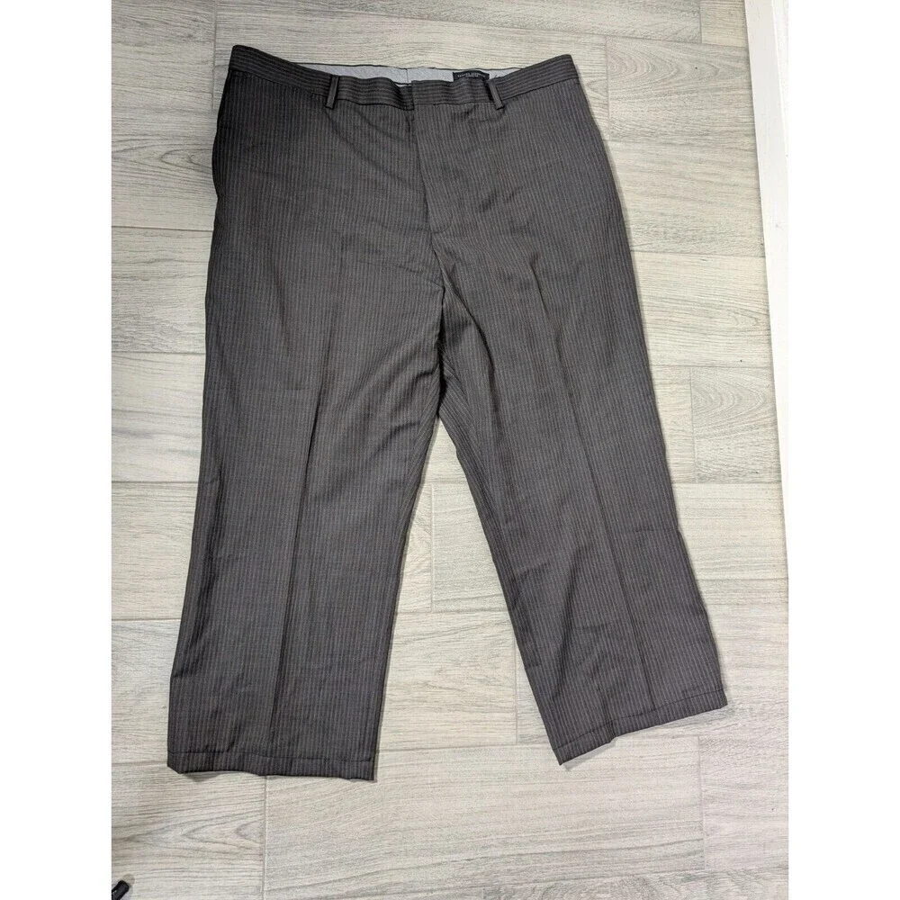 Banana Republic Straight Trouser Pants Mens Gray‎ Wool Size 42x27 Short N88
